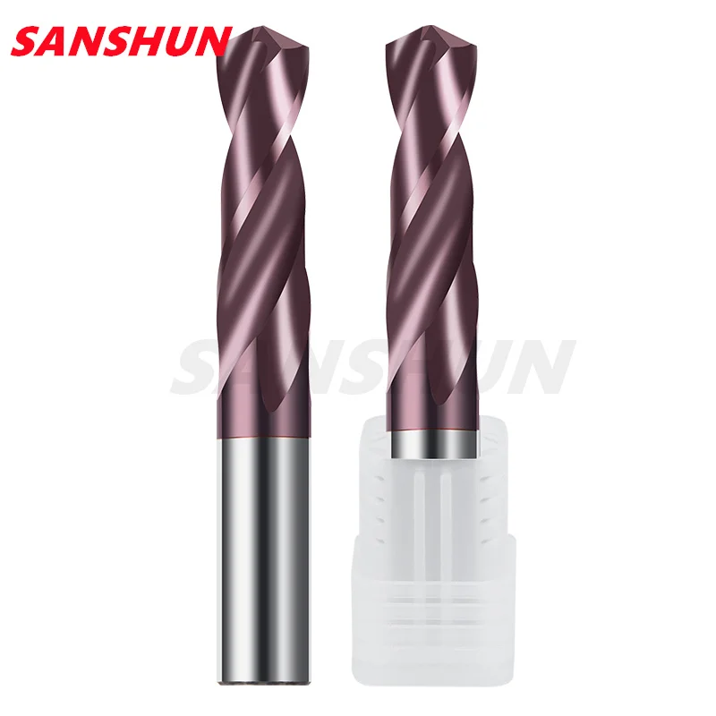Boring Crown 1PC 2mm-22mmx100mm OAL HRC65 Solid Carbide Drill Bits SetSpiral Flute Twist Drill Bit for Hard Alloy Stainless Tool