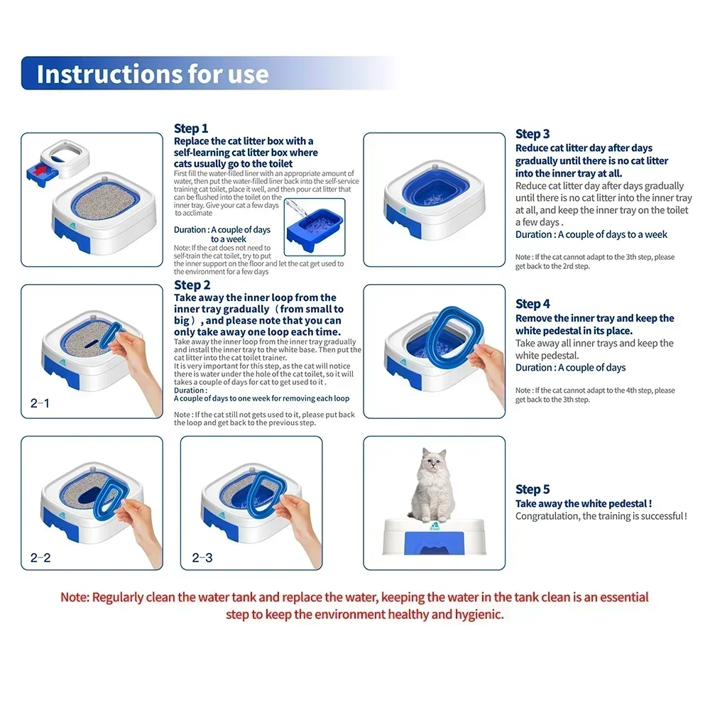 혁신적인 2023 고양이 배변 훈련 키트: 고양이를 위한 친환경적이고 쓰레기가 없으며 손쉬운 화장실 교육