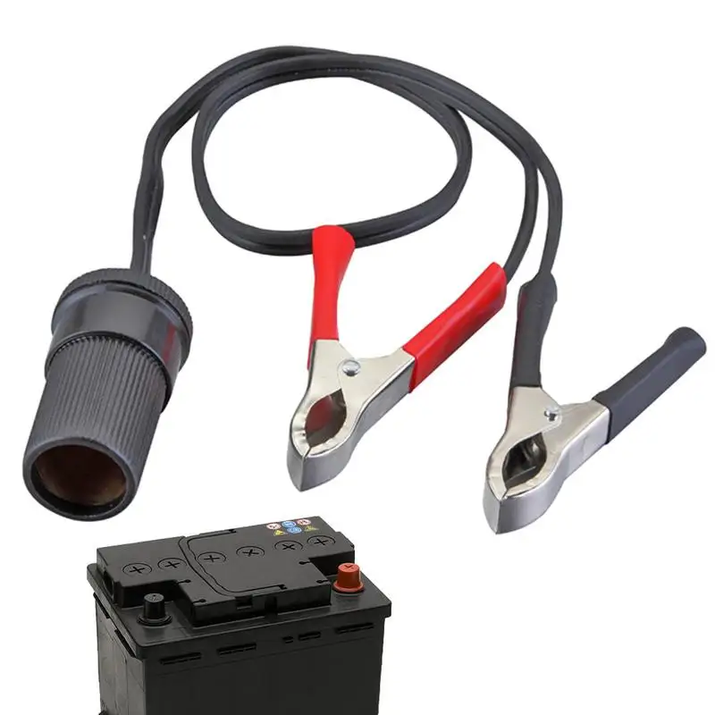 

Battery Alligator Clips Battery Alligator Clips To 12V/24V Lighter Socket Adapter 30A Car Lighter Socket Extension Cord With