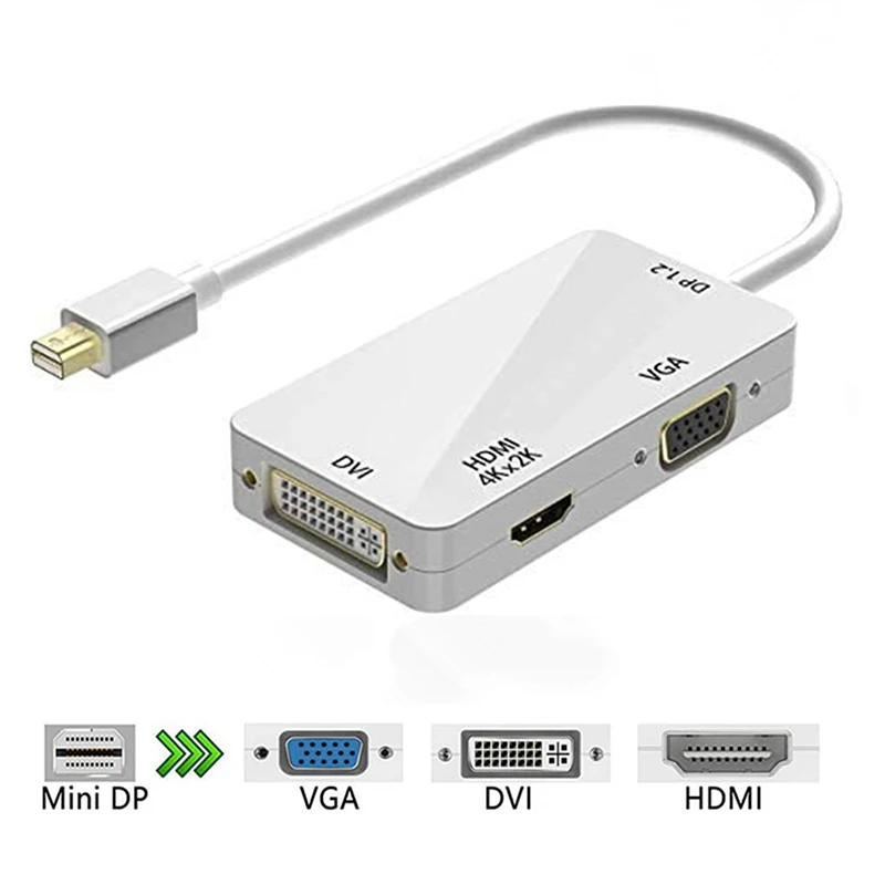 Adaptador HDMI 4K Mini DP a hdmi vga, adaptador hdmi vga mac Thunderbolt 2  a hdmi vga dvi para apple mac