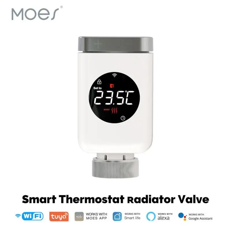

Tuya ZigBee/WIFI Thermostatic Radiator Valves Programmable TRV Actuator Temperature Controller App Control Via Alexa Google Home