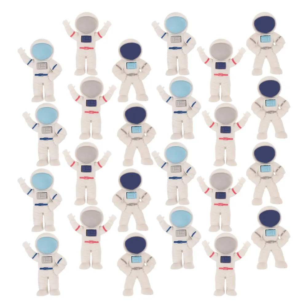 48개 미니 우주비행사 지우개 우주 테마 귀여운 지우개 학용품 교실 파티 선물 대량 스틱 지우개