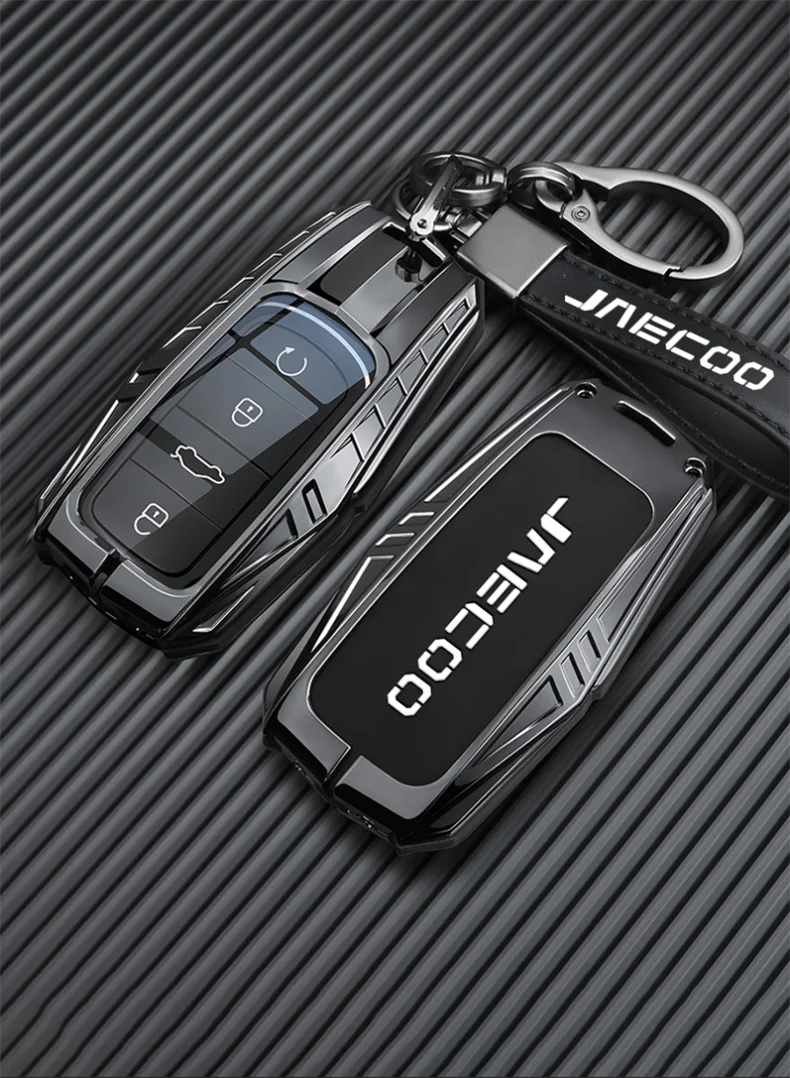 Zinc Alloy Car Key Case for Chery Jaecoo J7 7 PHEV 2025 J8 8 2026 Keychain Remote Cover Shell Housing Holder Fob Accessories