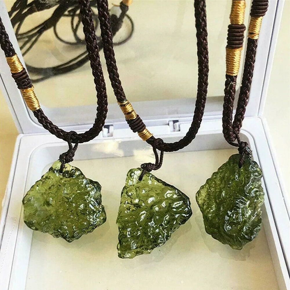 Stylebest Collana con Ciondolo Moldavite, Pietra Energetica