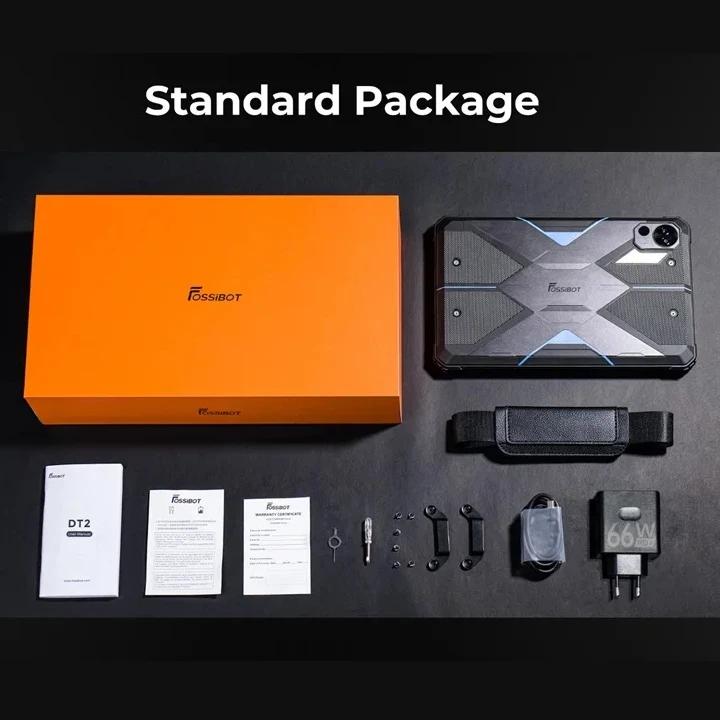 Fossibot DT2 Rugged Tablet 20GB+256GB Helio G99 10.4 inch Display 64MP PC Tablets 22000mAh 66W IP68 4G LTE Android 13 Pad 6