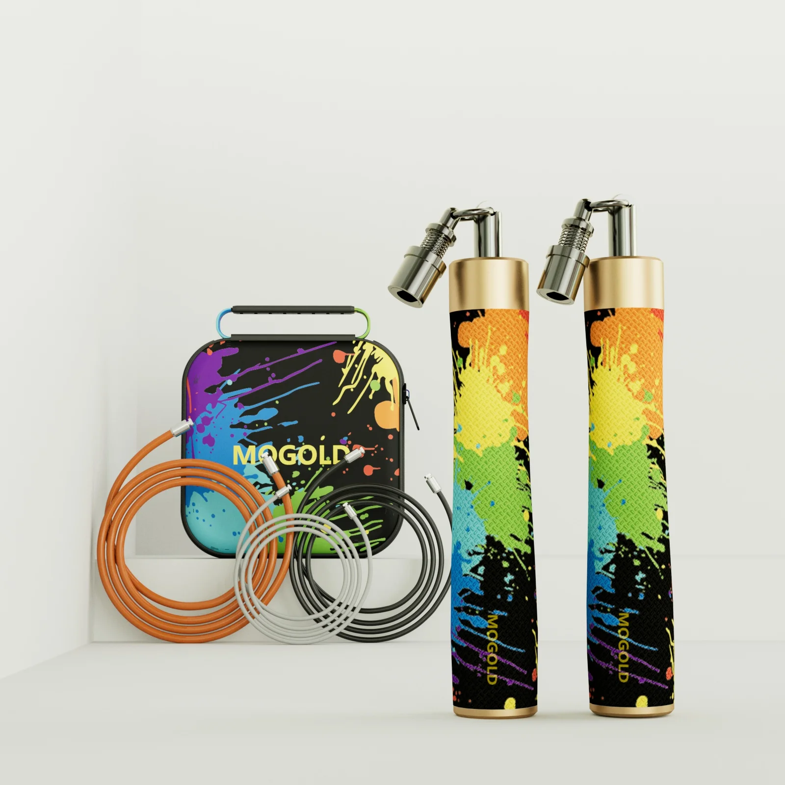 Gym weight Jump rope crossfit rope bodybuilding man Creative graffiti professional sport jumping ropes adjustable fitness