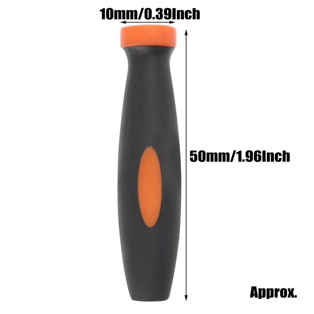 

Резиновые ручки для файлов, Сменные ручки для дома, резиновые 10 шт., 2,36 дюйма, черные + оранжевые, для мелких напильников, прочные