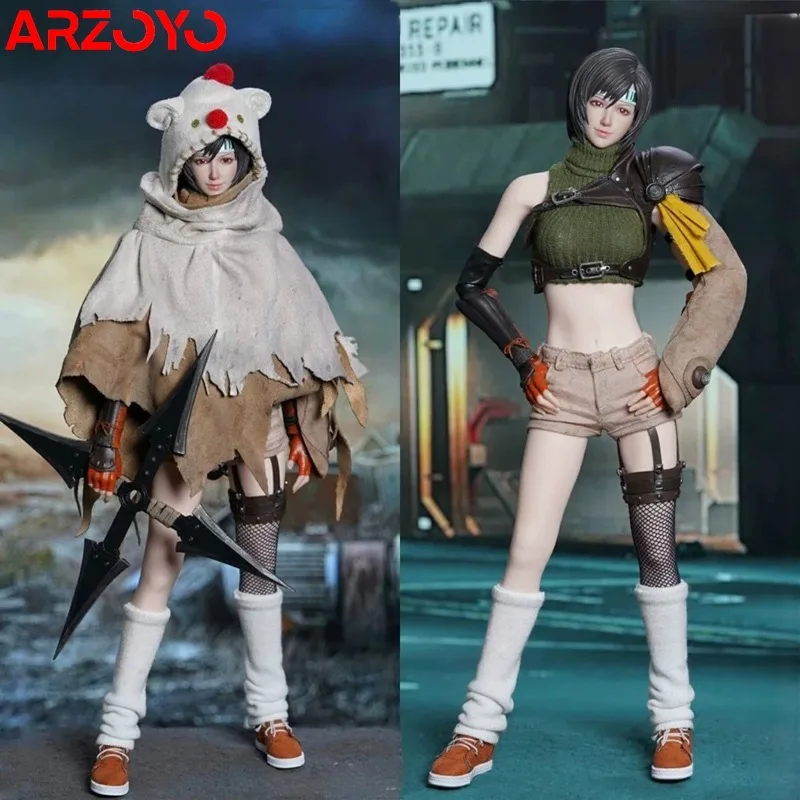 

Супер утка набор 083 1/6 FF7 Yuffie голова Лепка костюм одежда модель подходит 12 дюймов TBL PH S16A S18A Женская фигурка тела