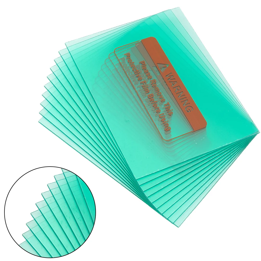 10pcs Spare Welding Shield Cover Green Clear Lens Protector Plate For Welding Screens Helmet Mask Replacement Accessories