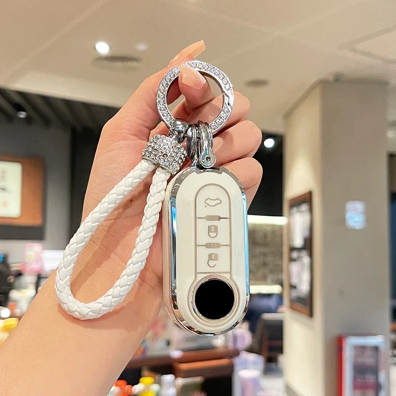 

Чехол для автомобильного ключа из ТПУ с 3 кнопками для Fiat 500 Ducato 500L, чехол для дистанционного ключа для Fiat Punto Panda Lancia Musa, автомобильные аксессуары