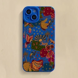Floral Leopard Eyes Silicone Phone Case Cover for Samsung A32 4G (3)