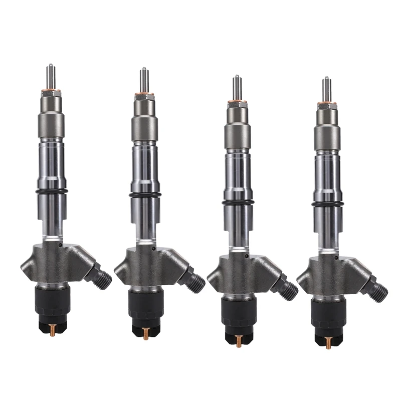 

4PCS 0445120224 Silver Diesel Fuel Injector Metal Diesel Fuel Injector For Weichai WD10