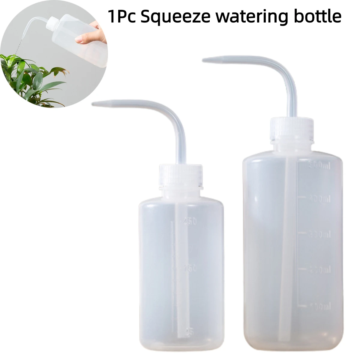 

Plastic Squeeze Bottle Kettle Watering Can Water Beak for Flowers Succulents Kitchen Irrigation Gardening Tools 250/500/1000ml