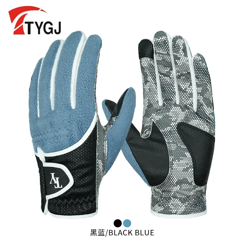 

Winter warm and plush windproof gloves for men's golf gloves, touch screen non slip gloves for left and right hands
