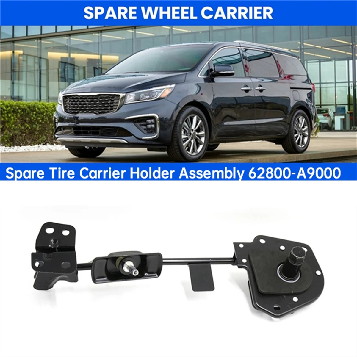 Car Spare Tire Carrier Holder embly 62800-A9000 for Kia Carnival 2014- Spare Wheel Carrier Hoist Winch Holder