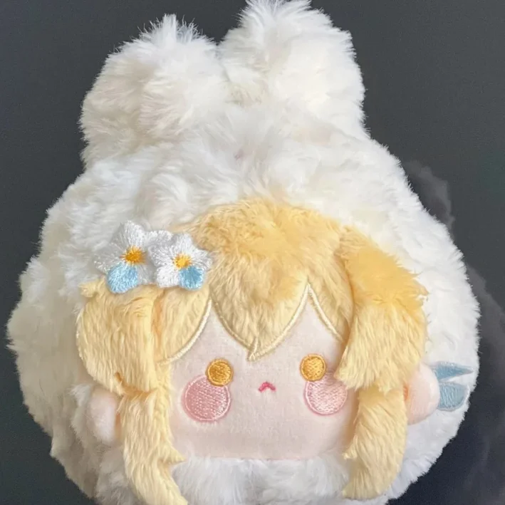 

Аниме Genshin Impact Lumine характеристики милые 10 см Dango Kawaii Плюшевые Мягкие хлопковые куклы Dango сумка кулон косплей брелок