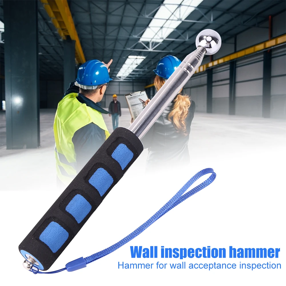 Hollow Drum Hammer Telescopic Wall Check Hammer Walls Floors Ceilings Tiles Test Telescopic Thickening Checker Hammer Inspection Tool