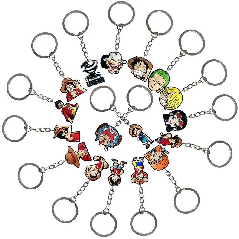 One Piece Schlüsselanhänger Schulranzen-Anhänger Dekoration Schlüsselhalter Anime-Deko Schlüsselschnalle Geburtstagsparty-Geschenke Dekorationen – Detail 1