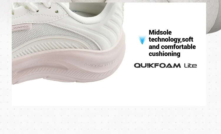 361 Degrees Women's Running Shoes Casual Mesh Anti-slip Lightweight Trendy Thick-sole Rebond Durable Female Sneakers 682532239