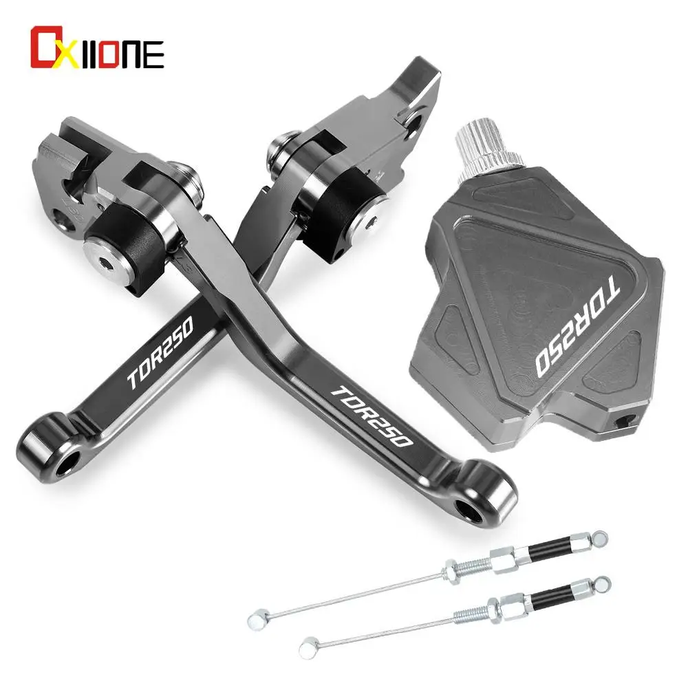 

For YAMAHA TDR250 TDR 250 1988 1989 1990 Motocross Foldable Brake Clutch Levers Dirt Bike Stunt Clutch Easy Pull Cable System