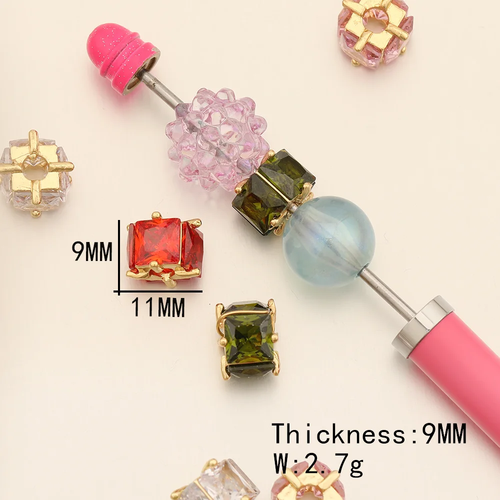 Cordial Design 30Pcs 9*11MM CZ Beads For Pen/Hand Made/Cube Shape/Jewelry Findings & Components/DIY Charms/Jewelry Accessories 5 Cordial Design 30Pcs 9*11MM CZ Beads For Pen/Hand Made/Cube Shape/Jewelry Findings & Components/DIY Charms/Jewelry Accessories - cordial