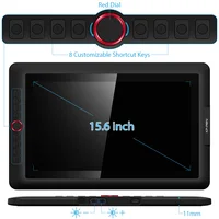 XPPen Artist 15.6 Pro Graphic Tablet Digital Drawing Monitor 8192 Levels Wheel 60 Tilt 120%sRGB Pen Display Support Windows Mac 2