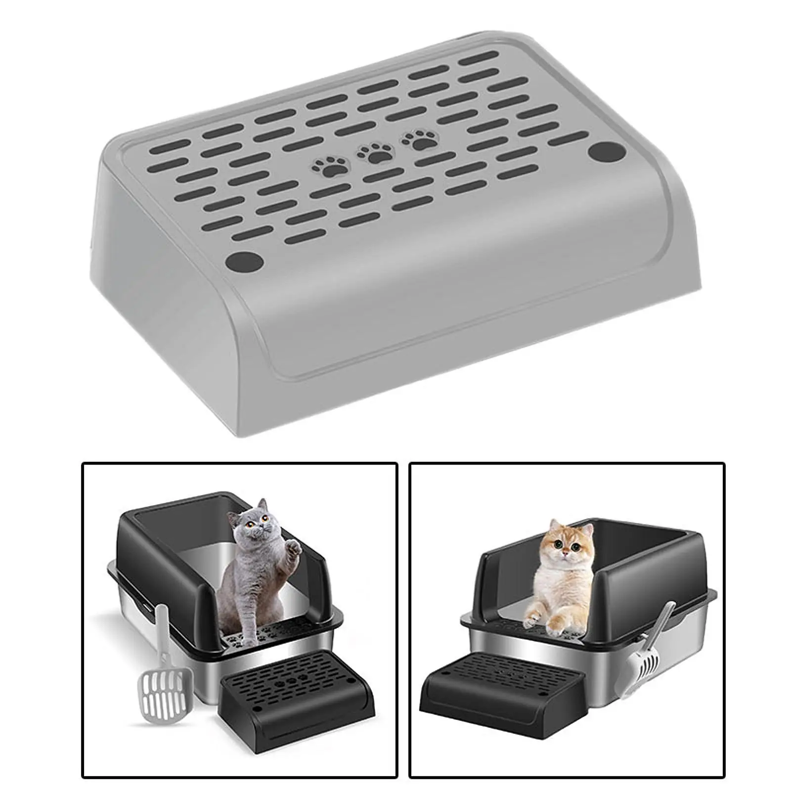 Cat Litter Box Footboard Cat Litter Ramp for Tray Indoor Cats