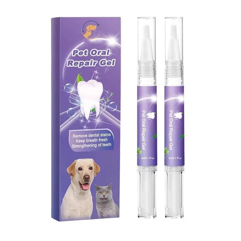 

Pet Clean Teeth Gel Stain Remover Teeth Brushing Cleaner Natural Dog Toothpaste Gel For Dogs & Cats Pet Breath Freshener