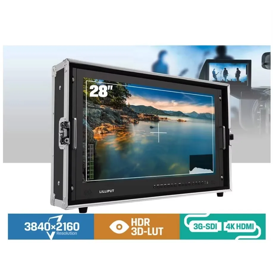 LILLIPUT BM280-4KS New 28" 3840x2160 4x4K HDMI-compatible 3G-SDI In&Out Broadcast Director Monitor with HDR,3D-LUT PK seetec