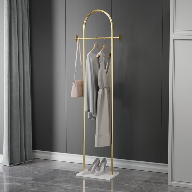 Light Grey Hanging Shelf Coat Rack