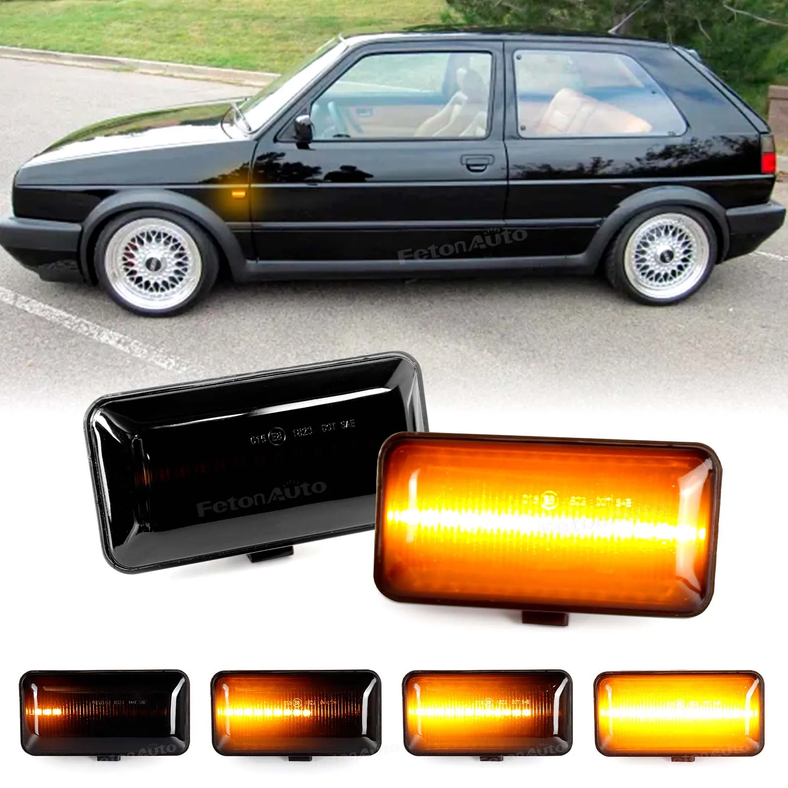 

Светодиодный Динамический указатель поворота, боковой габаритный фонарь для VW Golf 2 3 Van Hatchback, вариант Passat B3 Jetta A2 A3 Vento A3