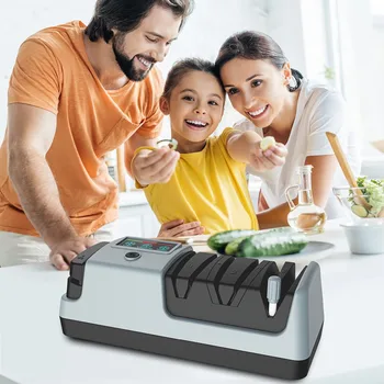 เครื่องเหลามีดไฟฟ้า 5 in 1-3 เครื่องเหลามีดไฟฟ้าแบบปรับความเร็วหมุนได้สําหรับมีดทําครัวพร้อมจอแสดงผลดิจิตอล 2