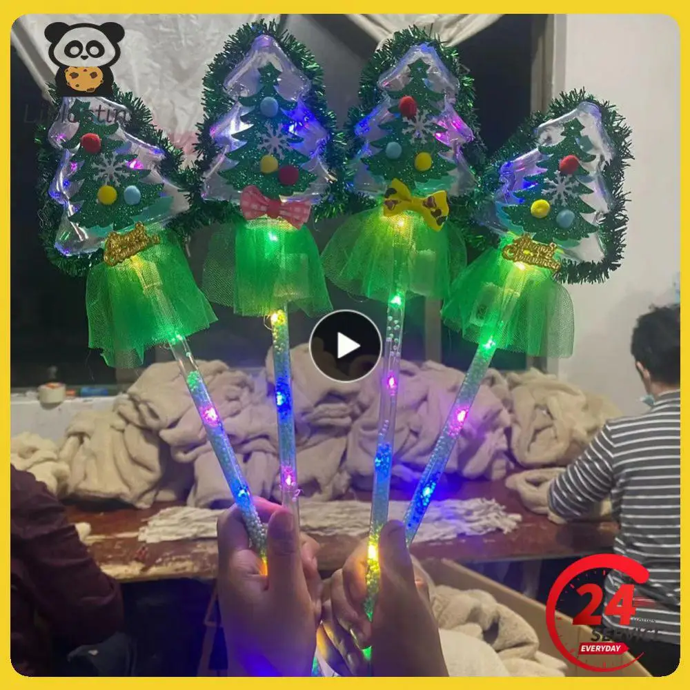 

Christmas Tree Luminous Stick Plastic Interest Training Durable High-quality 34cm Children Toy Interactive Toys Battery Powered