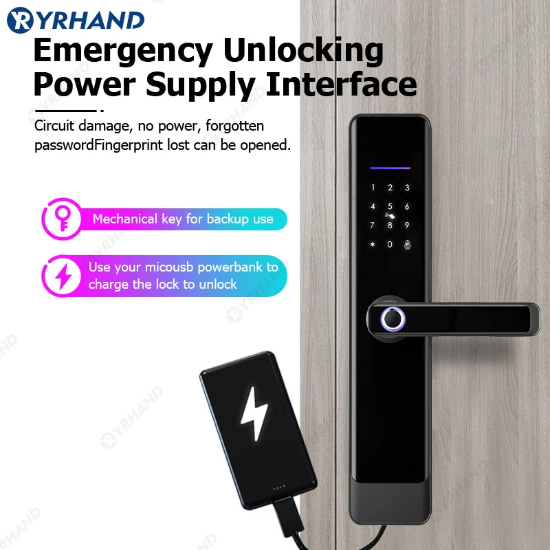 قفل ذكي للمنزل مقاوم للماء TTlock ، قفل ذكي ببصمة...