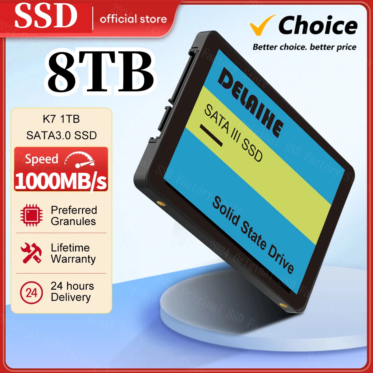 

8TB 2.5" SATA III SSD 1TB 2TB Solid State Drive 2.5 SATA3 HDD 128GB 256GB 512GB 4TB Internal Hard Disk For PC Desktop Laptop PS5