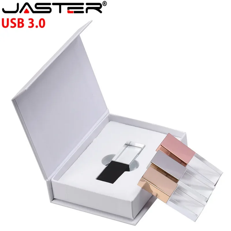 Jaster Usb 3.0 Novo Logo Personalizado Memória de Cristal Flash Drive com Caixa de Presente 4gb 8gb 16gb 32gb 64gb Mais de 10 Pcs Logotipo Livre - Imagem 5