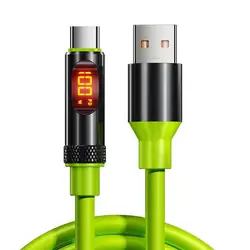 High - Power 240W USB - C to USB - C Fast Charging Cable with LED Display (Blue)