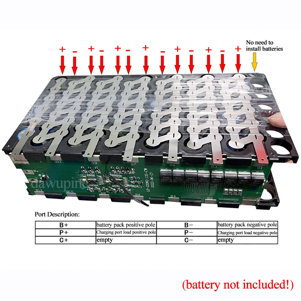 Lifepo4 280 Ah Modulo Batteria Al Litio 48V 13S Con BMS - Supporto Per Celle 18650, Per E-Bike, Scooter Scheda BMS Per Batterie 48V - Foto 7