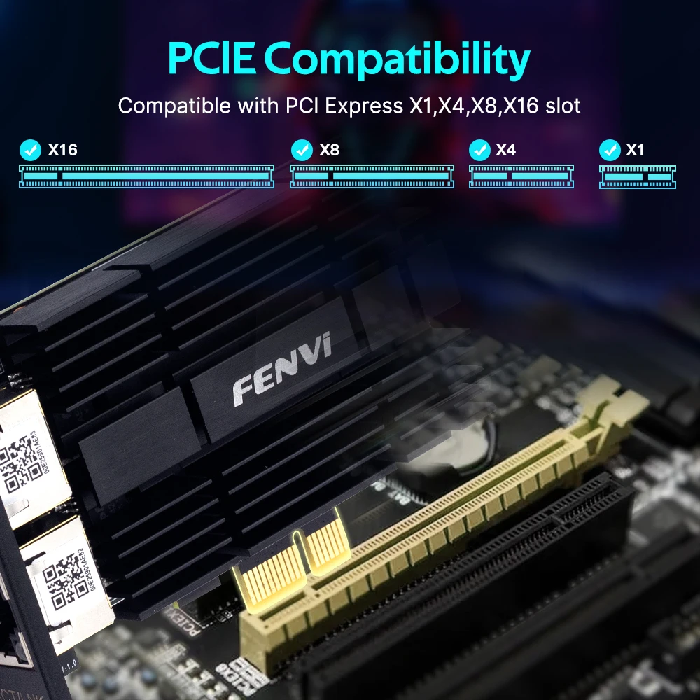 FENVI For I226 PCI Express To RJ45 Network Card PCI-E RJ45 Gigabit Ethernet 2.5G 2500Mbps WiFi Adapter — view 2