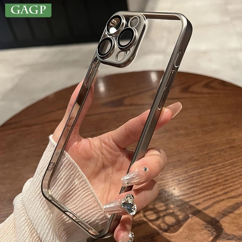 Custodia Per Telefono Trasparente Opaca Per Iphone 14 15 13 Pro Max Custodia Rigida Antiurto In Titanio Ultrasottile Per Iphone 15 Promax Plus