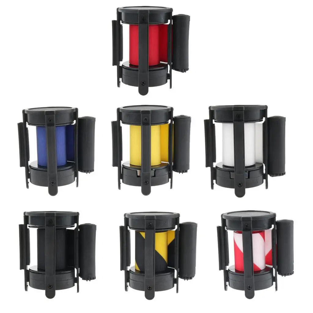 3 Meter Wall Mounted Retractable Barrier Tape Personal Guidance System Demarcation Belt Retractable Queue Barrier