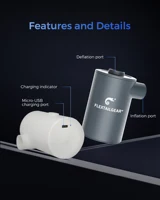 FLEXTAIL MAX PUMP/MAX PUMP EPS - Electric Air Pump Camping Pump Quick Inflate Deflate for Air Mattress, Sleeping Pad, Vacuum Bag 2