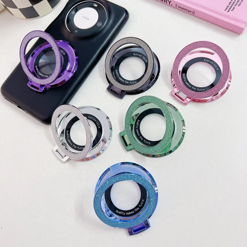 Sparkling Rotating Mirror Ring Grip Phone Holder
