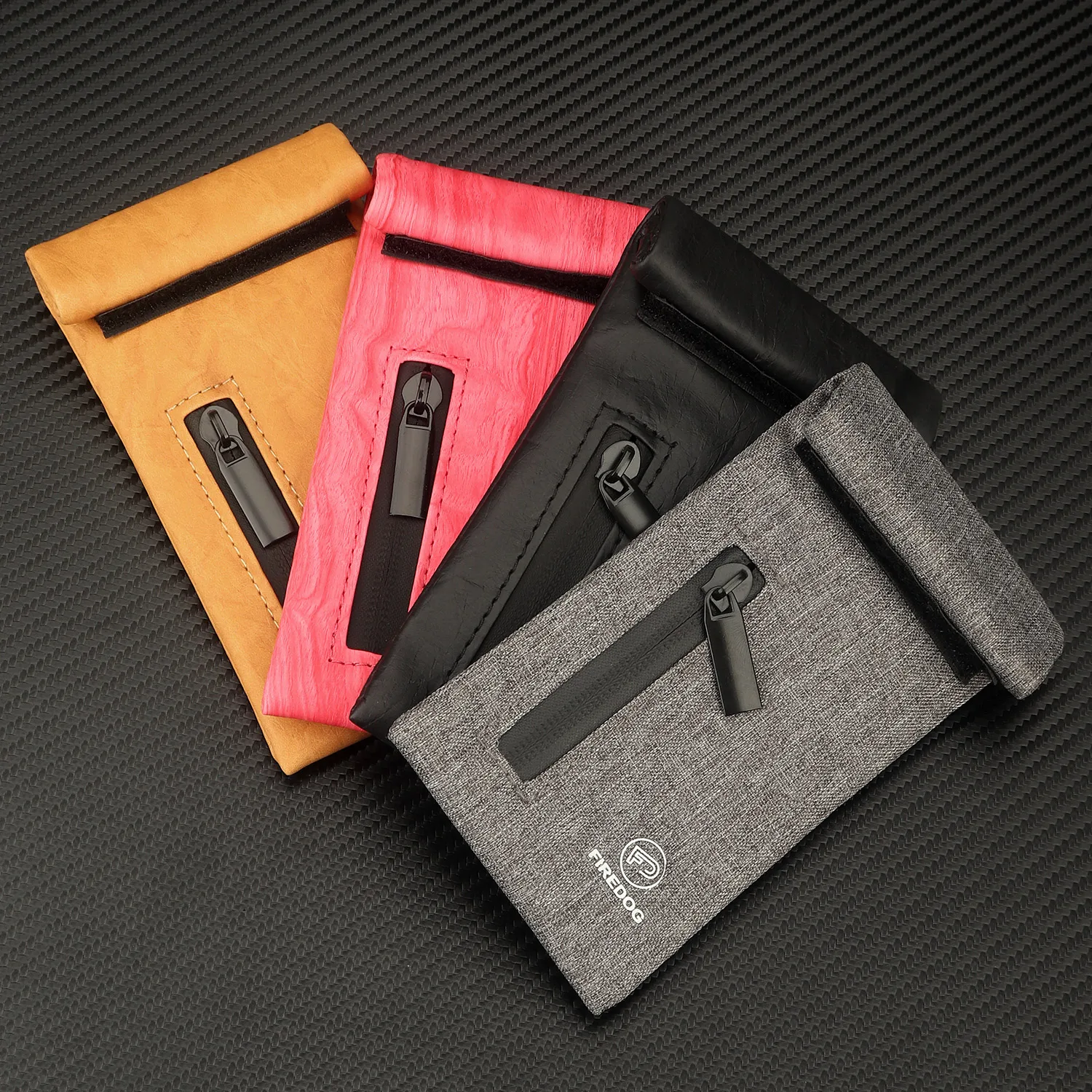 FIREDOG Smoking Smell Proof Pouch with Zipper Carbon Lined PU Leather