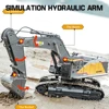 Huina 1592 RC Excavator 1:14 Alloy Remote Radio Controlled 22Ch Big Engineering Vehicle Simulation Navvy RC Truck Toy for Boy 3
