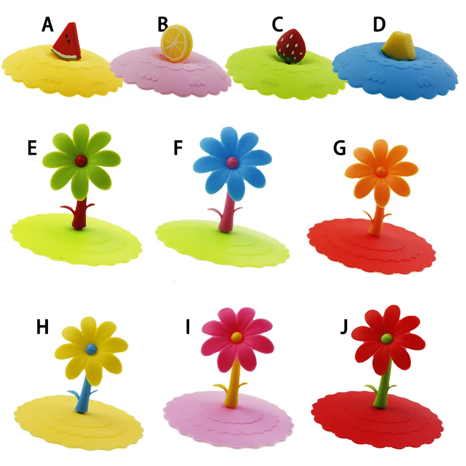 10 Pcs Couvercles Tasse Silicone Anti-Poussière Avec Poignée Fruits - Réutilisables Pour Verres Et Mugs 10 Pcs Couvercles Tasse Silicone Anti-Poussière Avec Poignée Fruits - Réutilisables Pour Verres Et Mugs