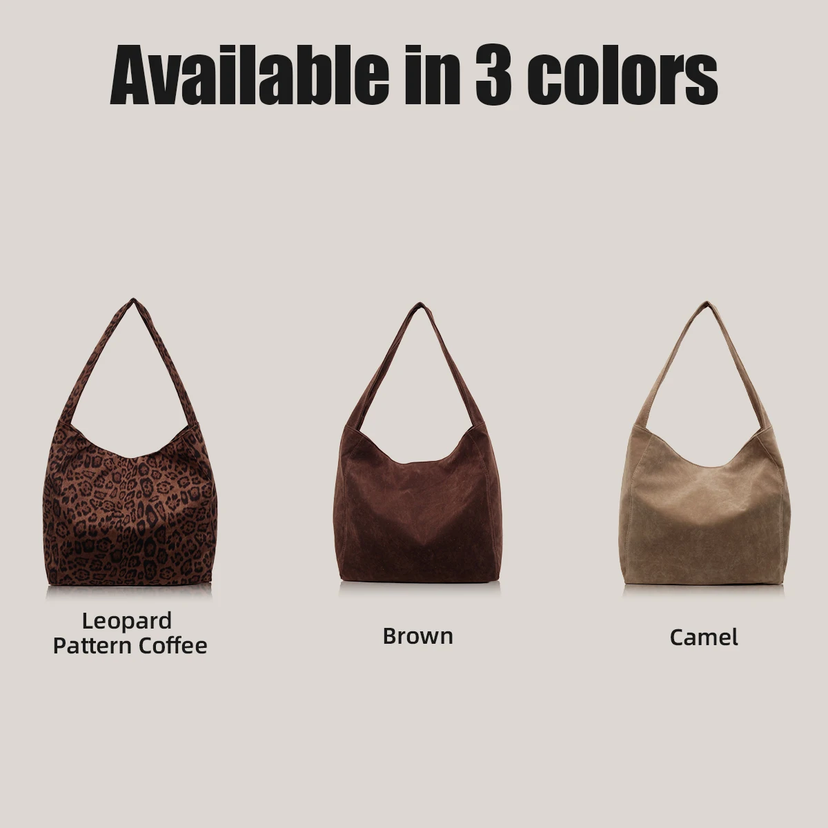 Tote Bag for Women 2025 New Large-Capacity Retro Commuter Vacation Travel Bag Single Shoulder Handbag Suede Leopard Print Autumn and Winter Student