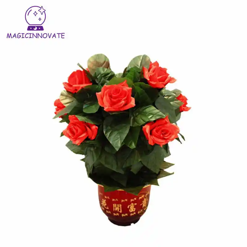 Flower Blooming Rose Bush Remote Control 10 flowers appearing rose magic trick illusion wedding Valentine's Day gift