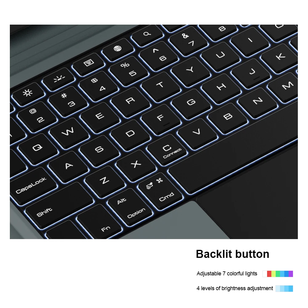 Nillkin für Apple iPad Pro Air 11 2024 4 5 10,9 2020 2021 2022 Bumper Link Hintergrundbeleuchtung Kayboard Case Adjust Stand Magnetische Hülle – Detail 25