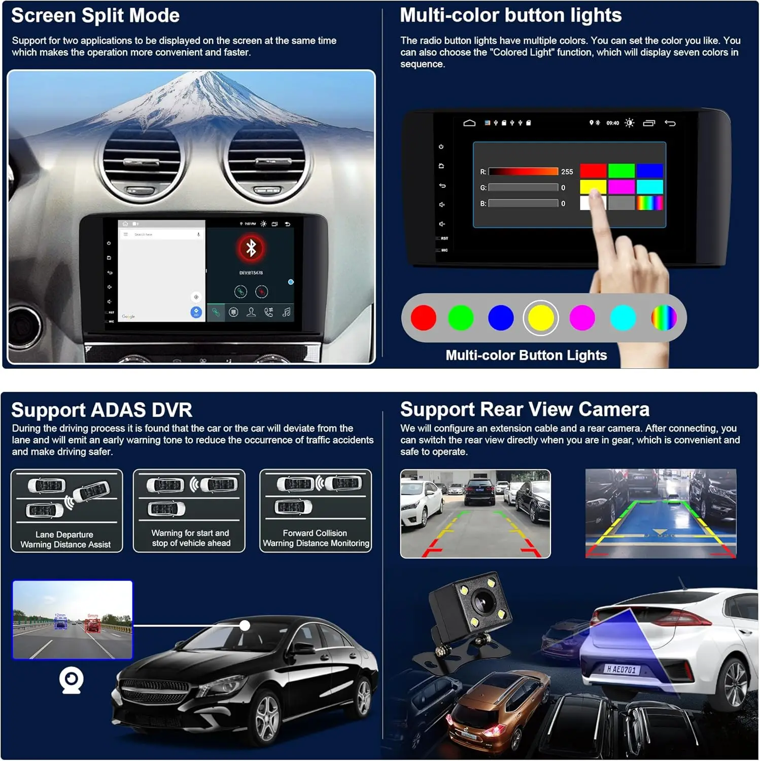 Android 14 Car Radio Autoradio GPS Navigation For Mercedes Benz ML Class W164 ML